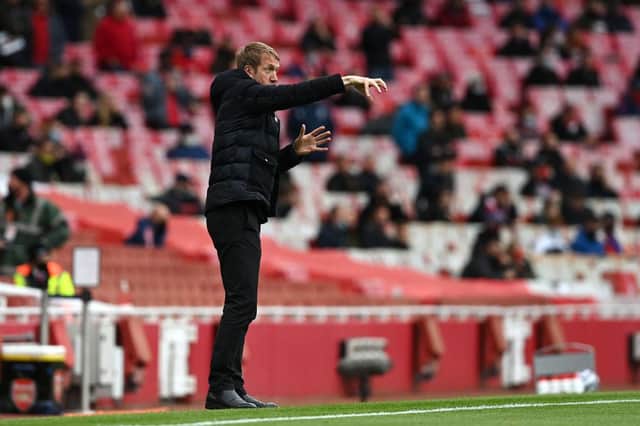 Graham Potter, Manager of Brighton. (Photo by Neil Hall - Pool/Getty Images)