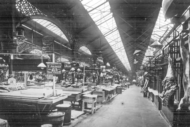 Inside Fitzalan Market Hall, which closed in 1930. Image: Picture Sheffield.