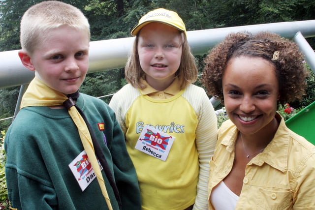 Gemma Hunt, from Cbeebies Swashbuckle, along with other CBBC presenters visited the Heights of Abraham in 2006