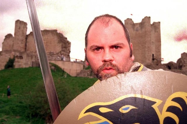 Mark Wilson from Stainforth came to the castle in 1999 and showed off his sword.