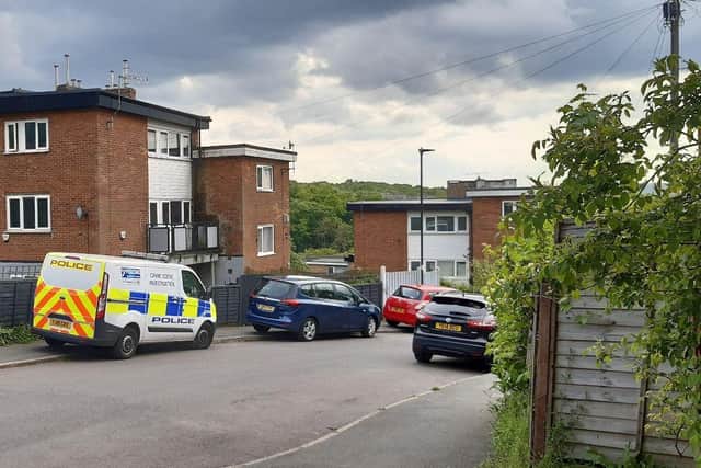 Police were called to Spring Close Mount, Gleadless Valley, after a dog attack yesterday (Photo: Kirsty Hamilton)