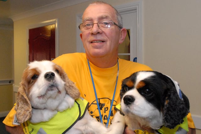 Ben and Sam are the pets providing great therapy at Harton Grange Care Home in 2009.