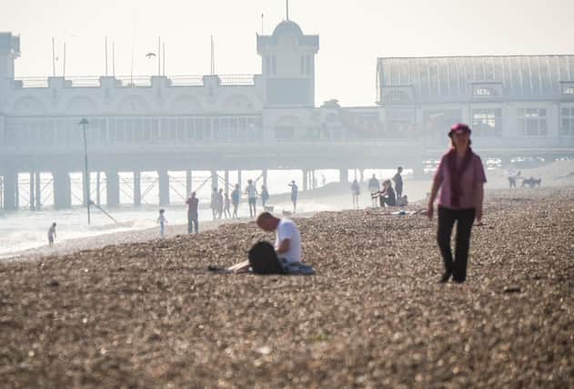 People at Southsea near South Parade Pier in 2020. Picture: Habibur Rahman