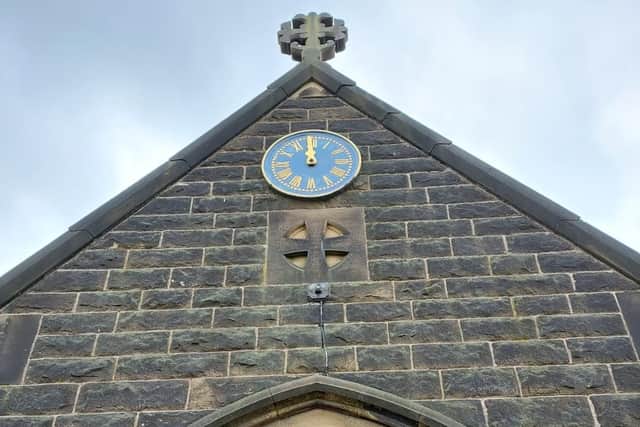 The church clock at St Matthew's Church, Renishaw, Sheffield, which is the focus of a World War One memorial project