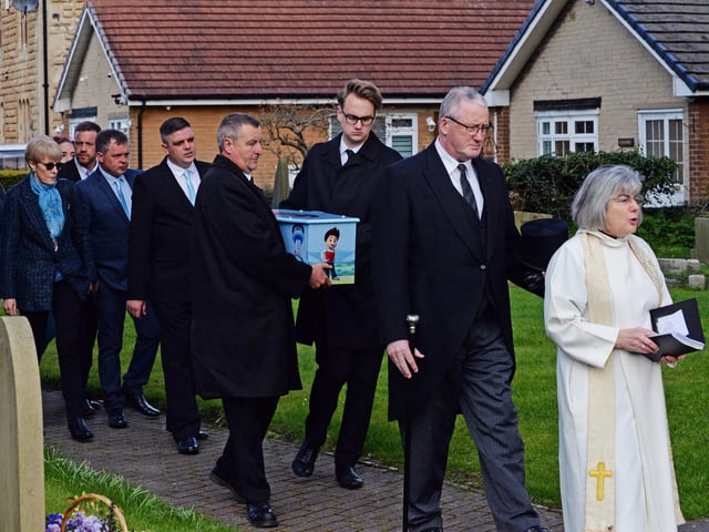Funeral of Keigan O'Brien at St Laurence's Church, Adwick-le-Street.
