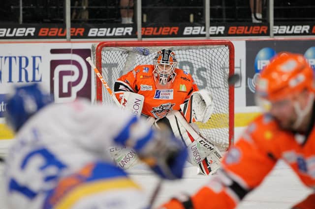 Tomas Duba, a picture of concentration against Fife