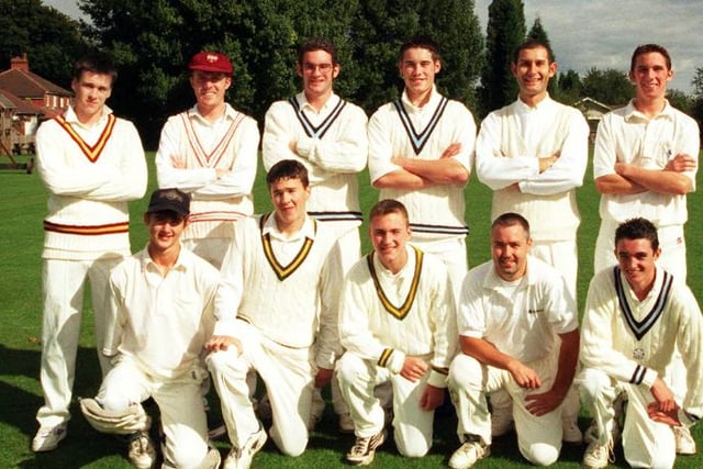 The Sprotbrough Cricket team in 1998 before a match with Finningley.