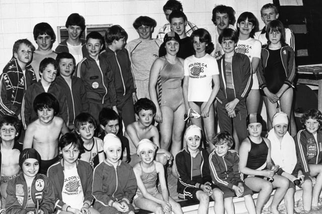 Do you recognise anyone in this 1983 line-up of Boldon Swimming Club members?