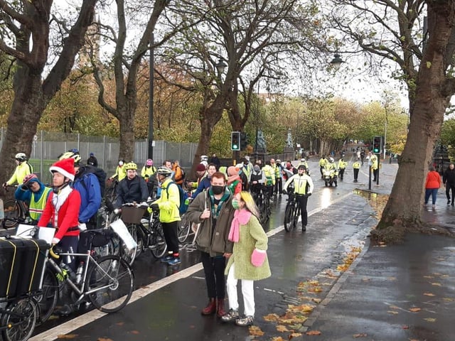 The end of the march at Kelvingrove, which took 90 minutes to pass.