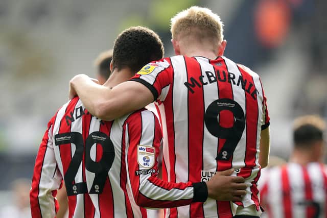 Iliman Ndiaye and Oli McBurnie were on target for Sheffield United against West Bromwich Albion: Andrew Yates / Sportimage