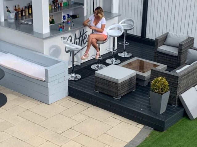 Kirkcaldly couple Mike Braid and Laura Harms built this bar in their garden, and named it Glitterbox, after an Ibiza night club.