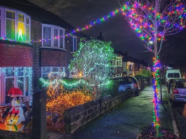 Even the street trees have been decorated.