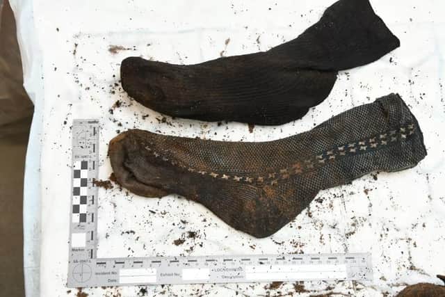 Pair of socks recovered from the scene