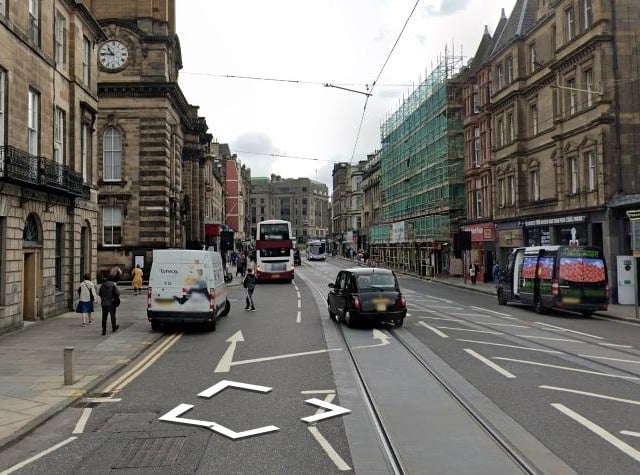 One of the cities busiest thoroughfares...