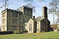 An outside view of North Lees Hall in Hathersage