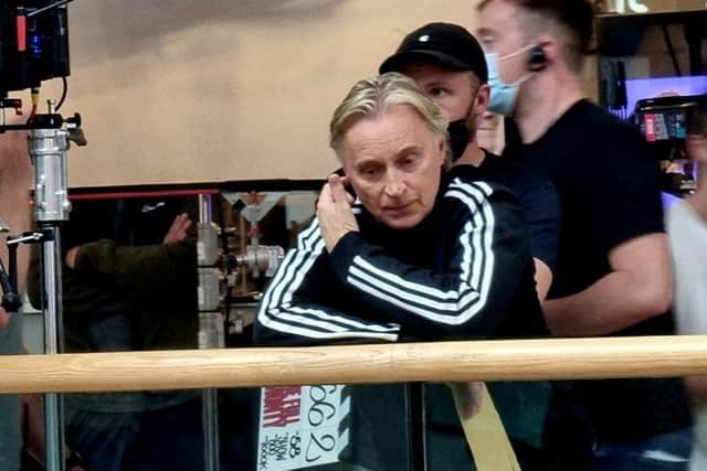 Robert Carlyle pictured at Sheffield's Meadowhall shopping centre during filming for the Disney+ TV spin-off series of The Full Monty (pic: Danny Burkhill)