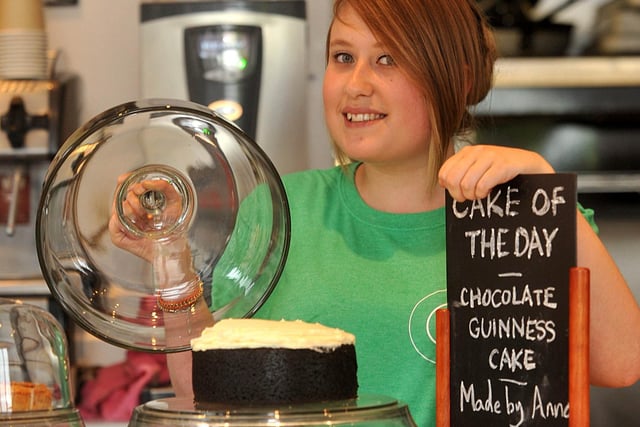 Anna from the Green Cafewith her Guinness Cake  in 2013