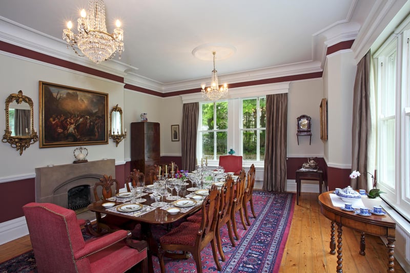 Enjoy  a dinner party with family and friends in the dining room