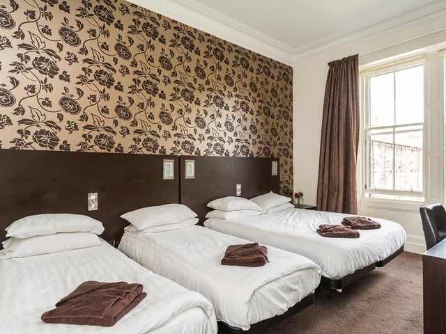 This room offers family accommodation