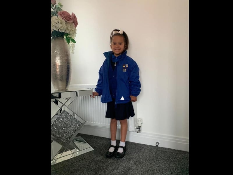 Parents from across the Portsmouth area shared photos as their children returned to school after the summer holiday on Thursday, September 2, 2021. Pictured is Precious-Rose, aged six.