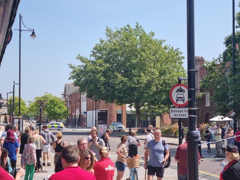 Royal Navy bomb disposal are in Fareham town centre on July 22 after a suspicious package was found. Picture: Stuart Vaizey