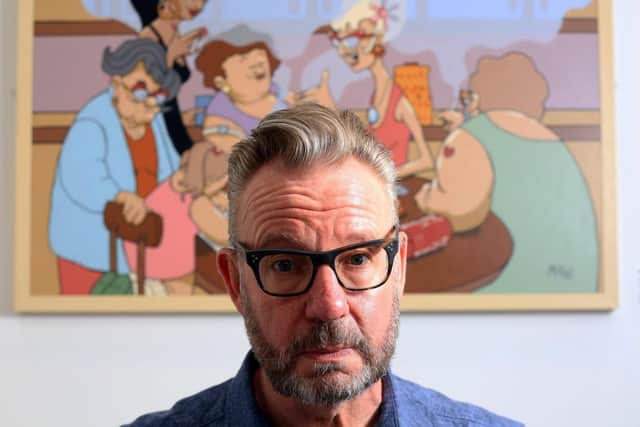 Famous Sheffield artist Pete McKee, pictured,  has unveiled plans for a show revealing the full backstory of the couple in one of his most iconic paintings. Picture: Chris Etchells