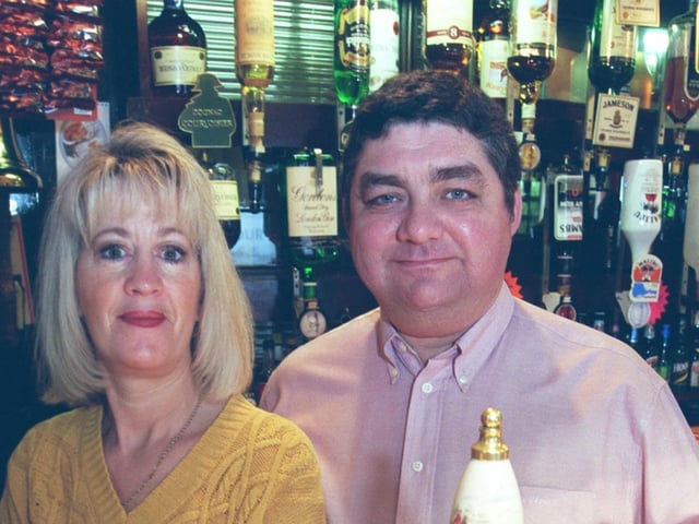 Landlord Terry McNamara and landlady Susan Veitch at the Princess Royal pub on Slinn Street, Crookes, Sheffield