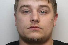 Pictured is Connor Batty, aged 22, of Summer Lane, at Wombwell, Barnsley, who was sentenced to 35 months of custody and banned from driving for 35 months and 15 days after he pleaded guilty to dangerous driving, to two counts of causing grievous bodily harm and possessing two knives in public, and to affray and possessing a bladed article.