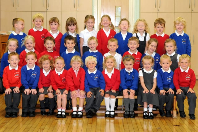 This one comes from 2014 and it shows East Boldon Infants School with Mrs Eggerton's reception class looking very smart. Remember this?