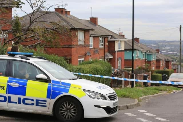 A crime scene in Wybourn after a teenage boy was shot there (archive picture)