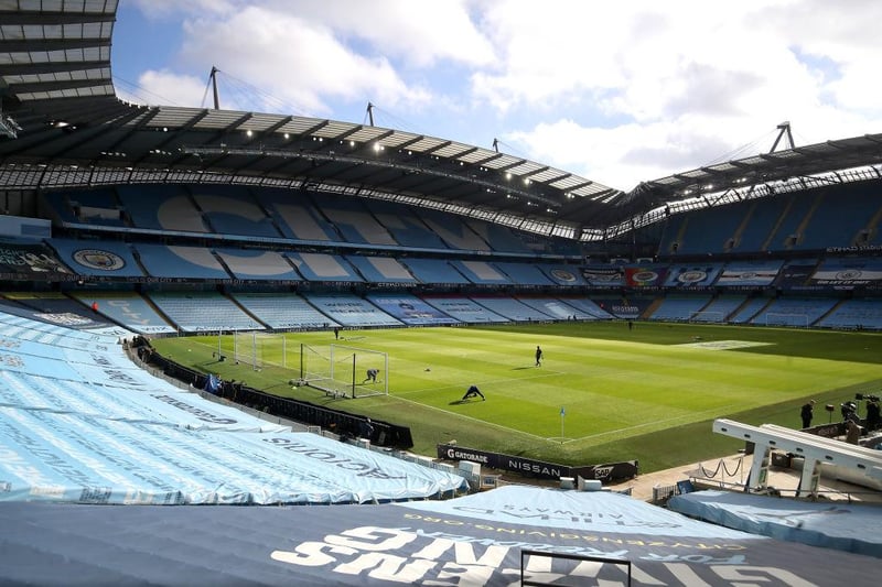 The estimated distance between St James’s Park and the Etihad Stadium is 124 miles.