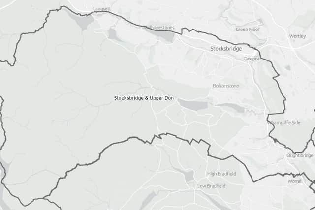 A Sheffield City Council map of the Stocksbridge & Upper Don ward, where a by-election is being held on June 26, 2025