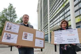 Anton Ievsiushkin and Tanya Klymenko went to the doors of Sheffield's branch of the Home Office earlier this month to appeal for updates on their friends and families' visa applications