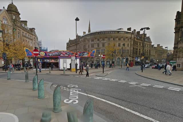 Roadworks will link Surrey Street and Leopold Street - creating a new route that crosses through the heart of the city centre - while Pinstone Street remains closed to traffic. Pic: Google.