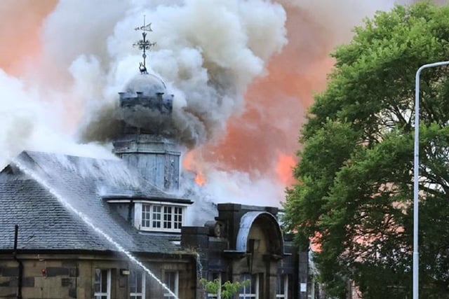 The building is engulfed by smoke and flames (Pic: Chris Graham)