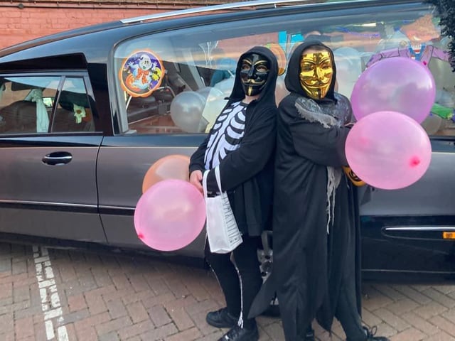 Darcy and Brooke from Drayton, taken at the Halloween night at the Co-op in Salisbury Road, Cosham