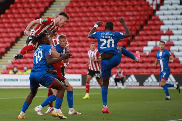 Lopata was impressive at both ends of the pitch against Carlisle: Simon Bellis / Sportimage