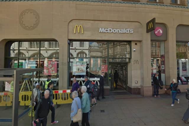 The McDonald's High Street, in Sheffield city centre, is allowing customers to dine-in from July 22