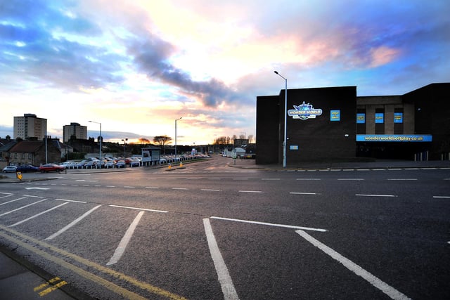 St Clair Street, one of Kirkcaldy's main roads in and out of town, was deserted on the first day of the January 2021 lockdown (Pic: Fife Photo Agency)