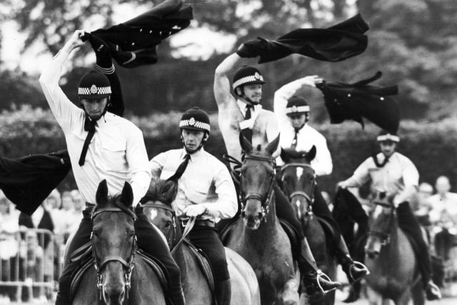 The Mounted Police put on a display at the Gala in Graves Park in 1989