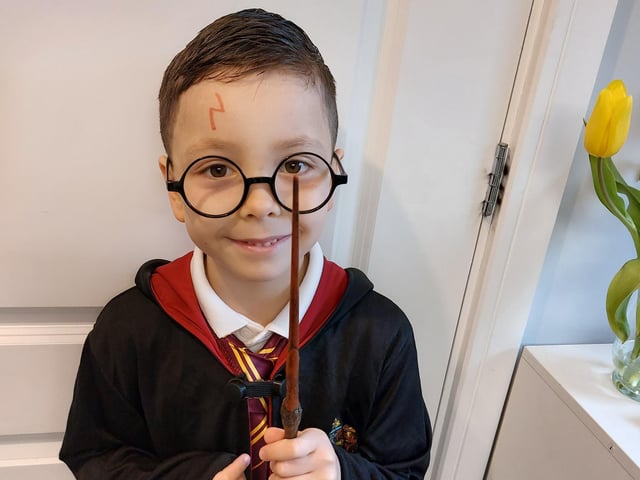 Reggie New, Age 6, from Emsworth went dressed as Harry Potter for World Book Day.