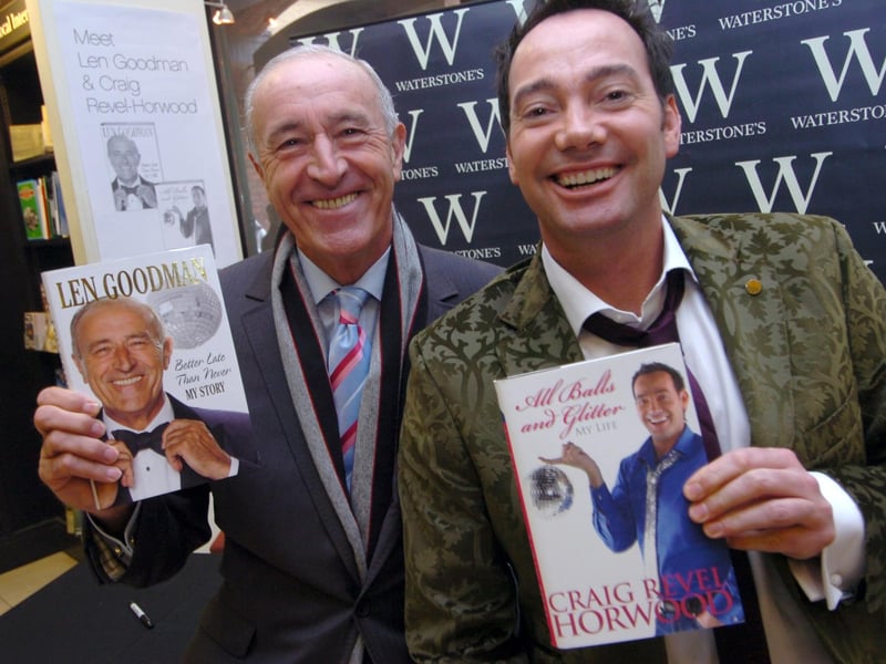 Stictly Come Dancing judges Len Goodman(left) and Craig Revel Horwood prepare to sign copies of their autobiographies at Waterstones, Sheffield. 30 January 2009
