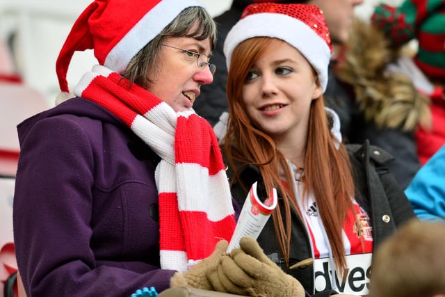 Fans take their seats prior to kickoff during the Barclays Premier League match between Sunderland and Hull City at the Stadium of Light on December 26, 2014.