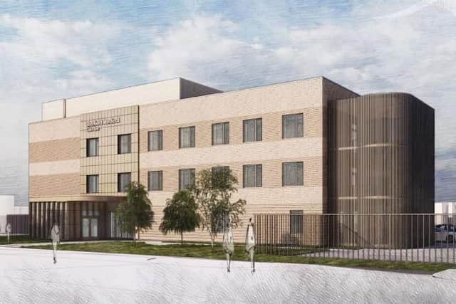 Artist's impression of the new medical hub. Sheffield Council has unveiled designs for a new health hub that is one of three replacing nine GP surgeries in the city.