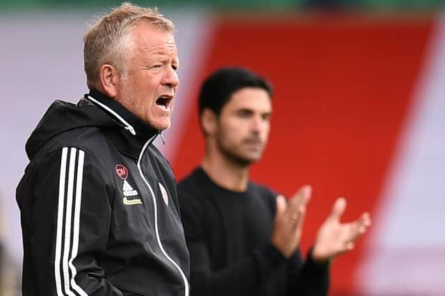 Sheffield United manager Chris Wilder. (Photo by OLI SCARFF/POOL/AFP via Getty Images)