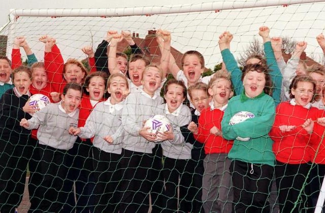 Children at Copley Road Primary School in Sprotbrough, 2000.