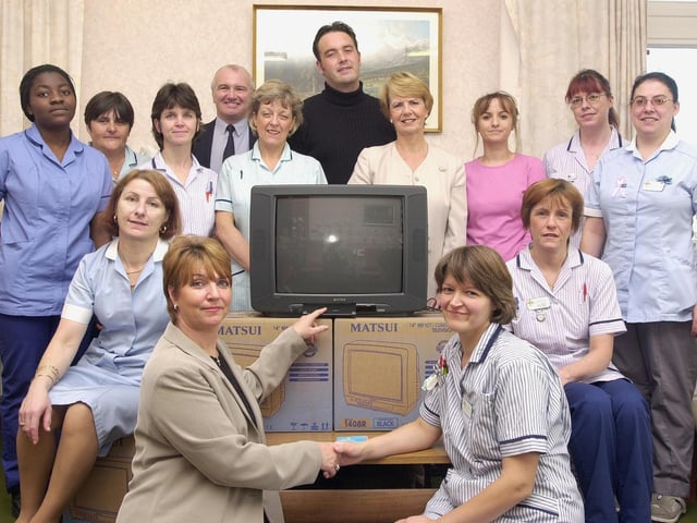 The tvs were presented to the ward 16 at Doncaster Royal Infirmary in 2000, where detective Mick Elliott was treated before he died at the age of 52.
