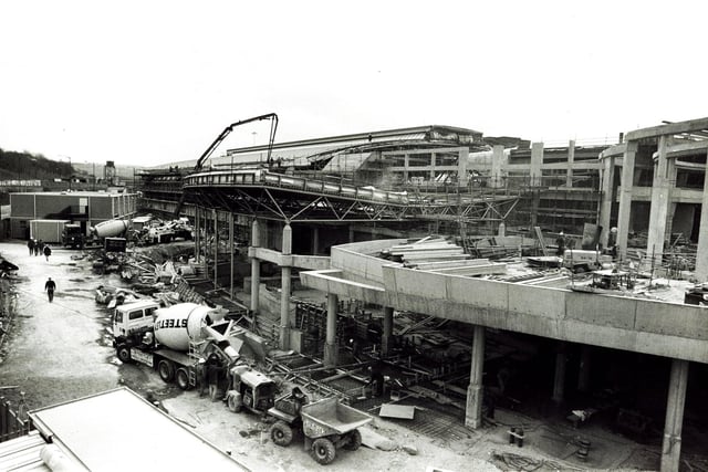 Ponds Forge under construction in March 1990