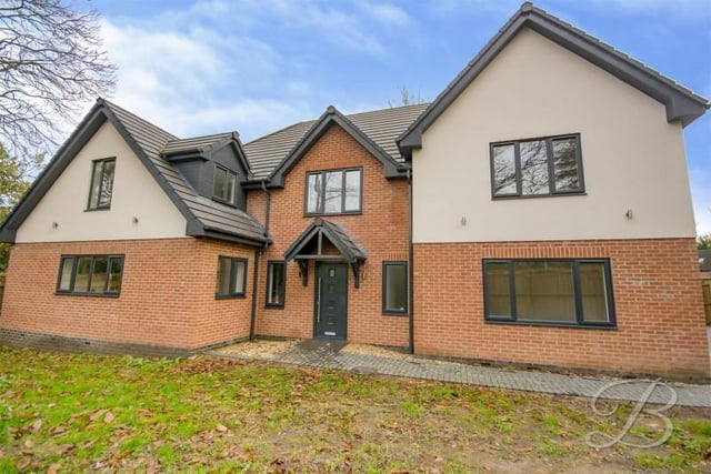 This five bedroom house has been individually designed and has a open plan kitchen/dining/living area, and separate dining room and living room. Marketed by Buckley Brown on 01623 377087.
