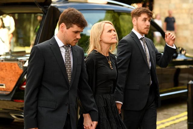 The Funeral of Harry Gration at York Minster. Harry Grations wife Helen is pictured.